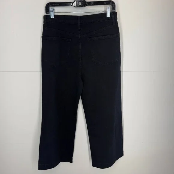 NWT Sam Edelman Codie High-rise Wide Leg Ankle Jeans in Black - Picture 3 of 11